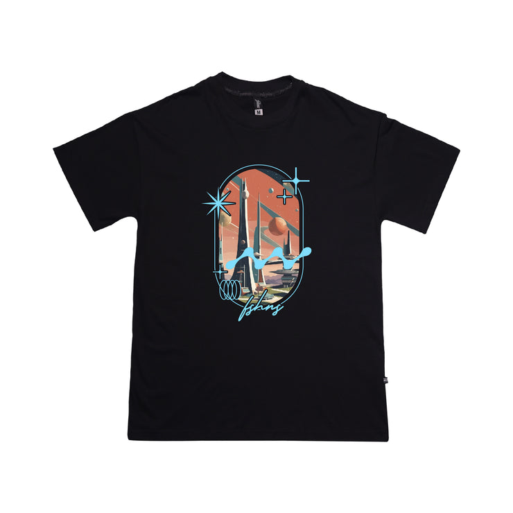 Venus Big Logo   Oversize tee  | Black | Retro dimension