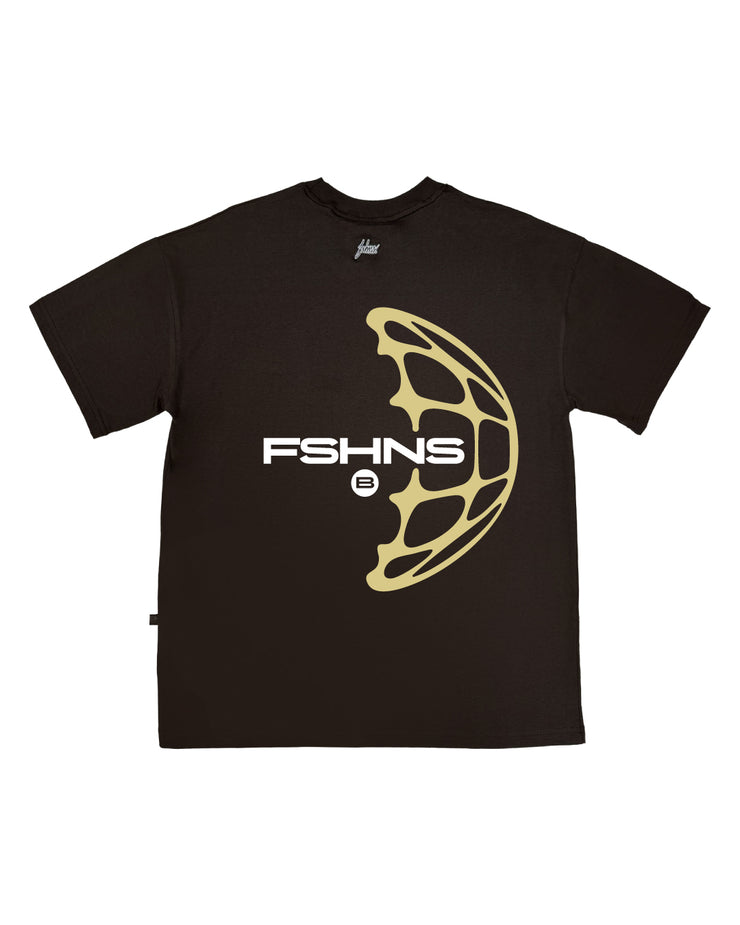 FSHNS Oversize tee | Brown , Vegas Gold  |  World Half World Collection