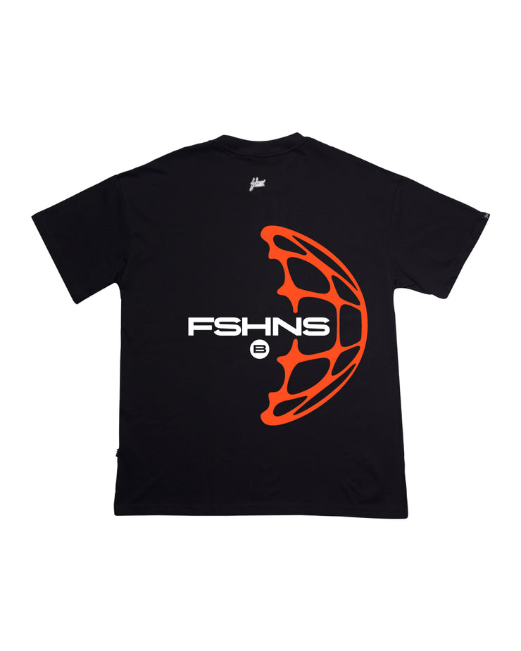 FSHNS Oversize tee | Black,  Orange |  World Half World Collection