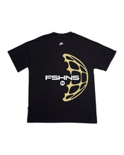 FSHNS Oversize tee | Black, Vegas Gold  |  World Half World Collection
