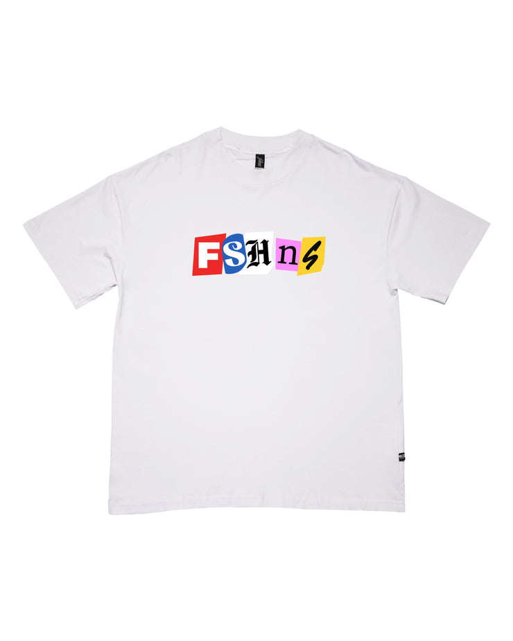 FSHNS Oversize tee | White , 5cls  |Worldwide Letters Collection