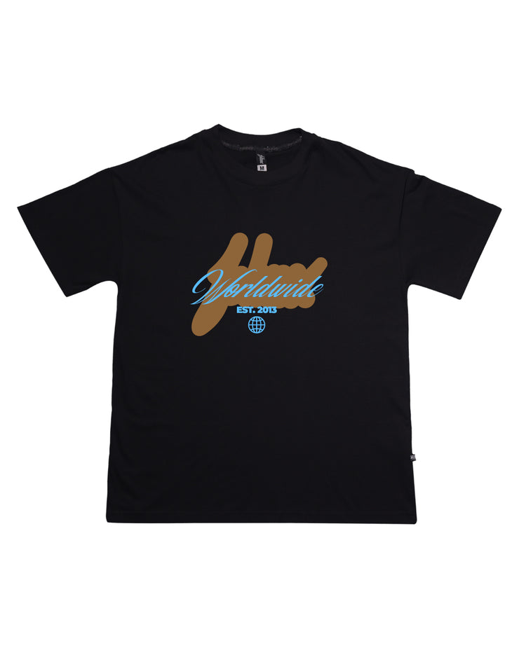 FSHNS Oversize  tee | Black , Gold   | Worldwide Letters Collection