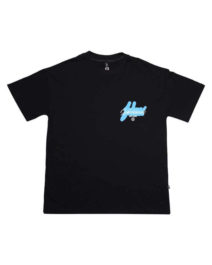 FSHNS Oversize tee | Black, b.Blue |  Worldwide Letters  Collection