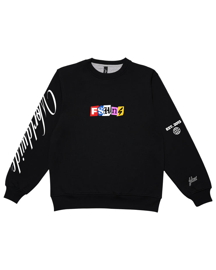 FSHNS Crewneck | Black, COLORS  | WORLDWIDE LETTERS