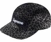 Leopard Velvet Camp Cap |  Black  | Supreme