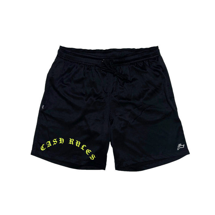 Cash Rules Hybrid shorts | BLACK| Green Neon