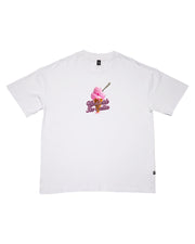 World Ice Cream Oversize tee | White , Pink  |  FSHNS