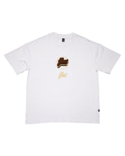 Ice cream Sandwish Oversize tee |  White, Brown  |  FSHNS