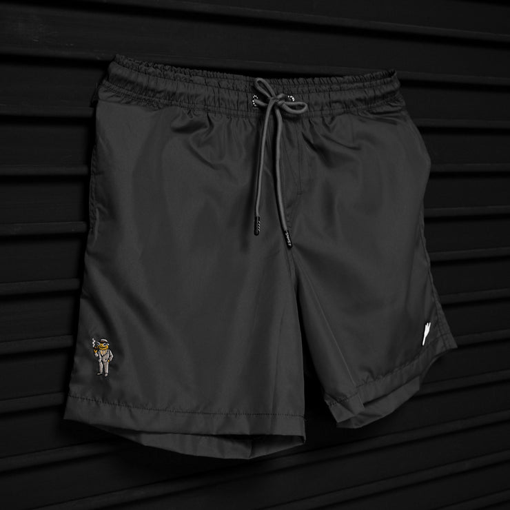 Embroidered Logo HYBRID SHORT 18" | Black  | Sapo Concho  Collection