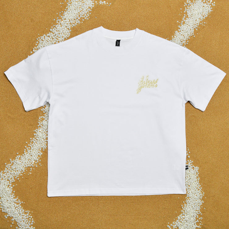 FSHNS Med Logo OVERSIZE tee |White, Beige  | Ocean Pearl
