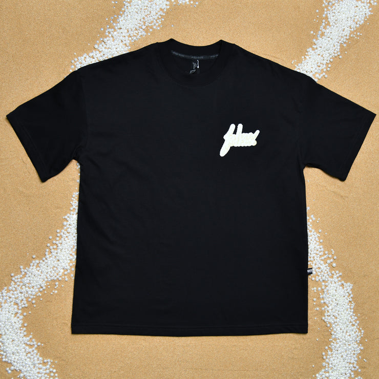 Med FSHNS OVERSIZE tee | Black , Beige | Ocean Pearl