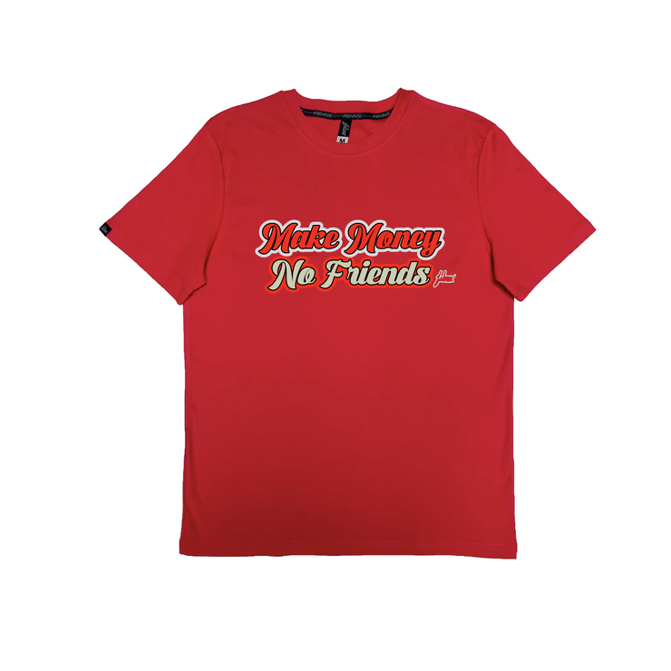 Big cash  tee  | Red | Red, beige design