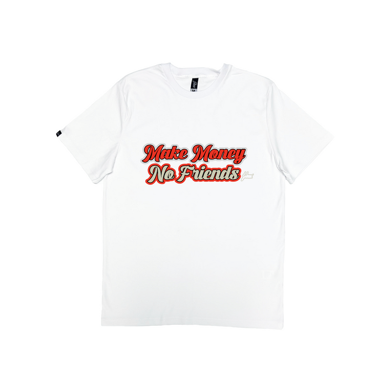 Big cash  tee  | White  | Red, beige design