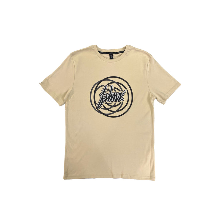 CONCENTRIC TEE | BEIGE | BLACK AND GREY  DESIGN |CONCENTRIC COLLECTION
