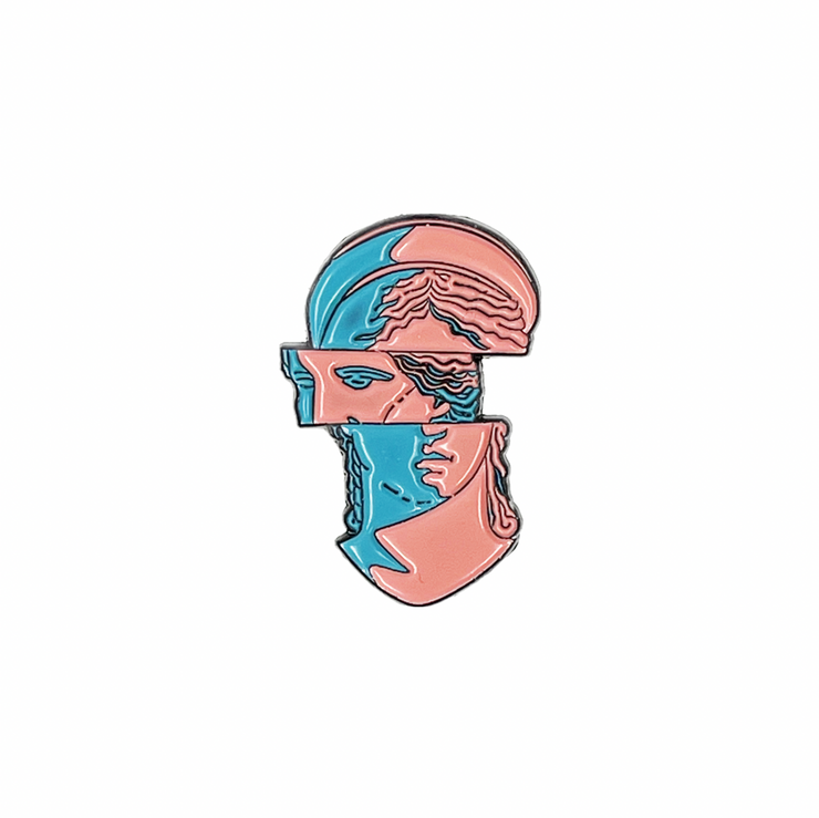 FACE STATUE BLUE PINK | PP007 | PINS PLANET