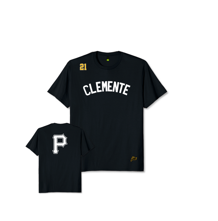 Clemente P Gold  | Tee | Blk White Gold | Clemente Honor