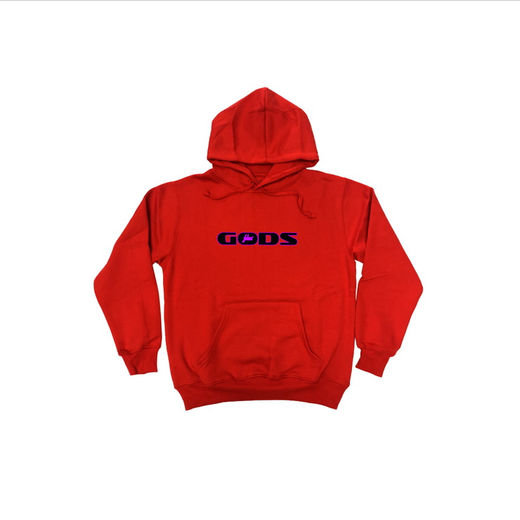 RED HOODIE |GODS LOGO | GODS |  Multicolor