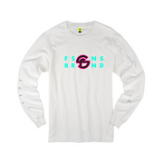 CORP LOGO LONG SLEEVE| WHITE & TEAL| FS CORP