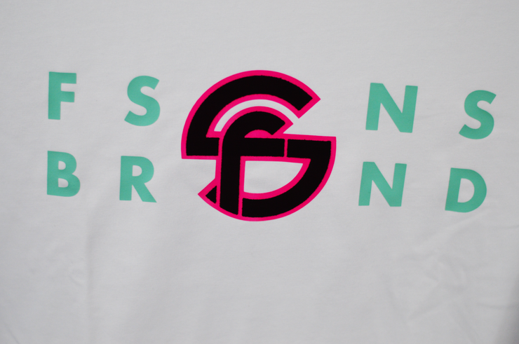 CORP LOGO LONG SLEEVE| WHITE & TEAL| FS CORP