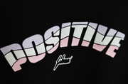 POSITIVE WAVE TEE | BLACK,  PINK & LILAC & WHITE GLITTER | POSITIVE 22