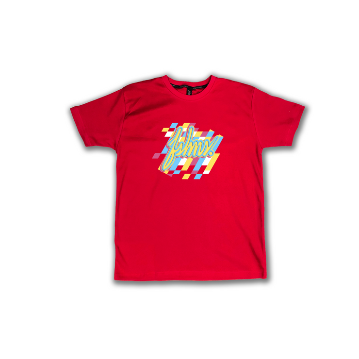 PIT RACE  TEE | RED | LIGTH BLUE, YELLOW AND PINK