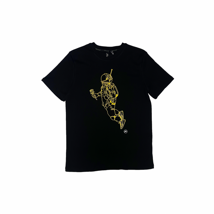 ASTRO OUTLINE TEE | BLACK | YELLOW  DESIGN | FLORAL PARADISE.