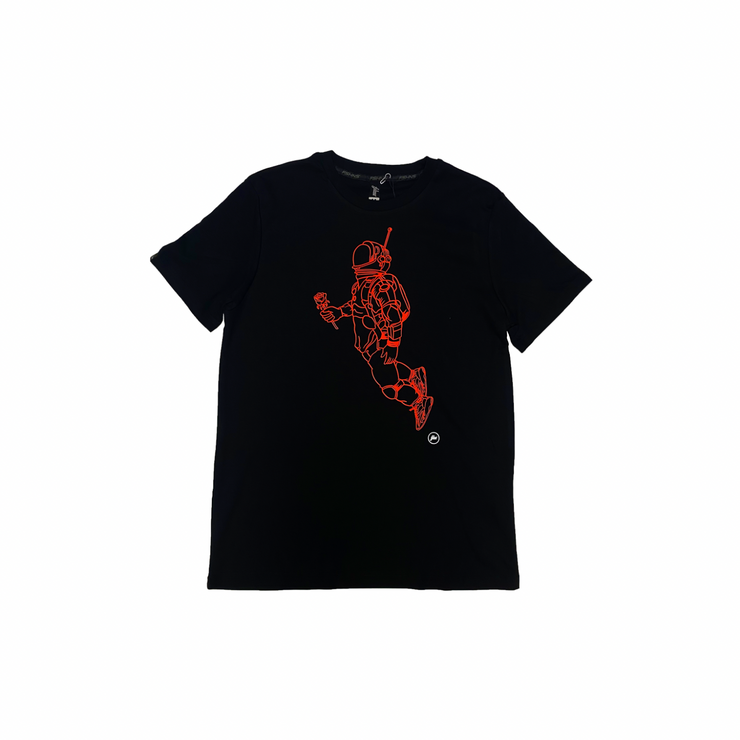 ASTRO OUTLINE TEE | BLACK | RED DESIGN | FLORAL PARADISE