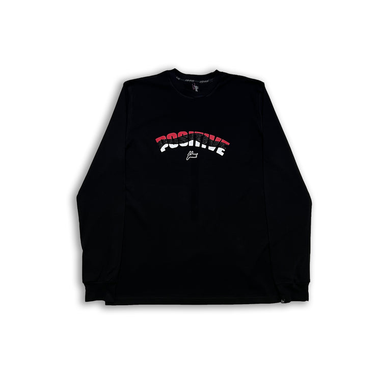 POSITIVE WAVE LONG SLEEVE | BLACK  & RED, WHITE, | POSITIVE 22